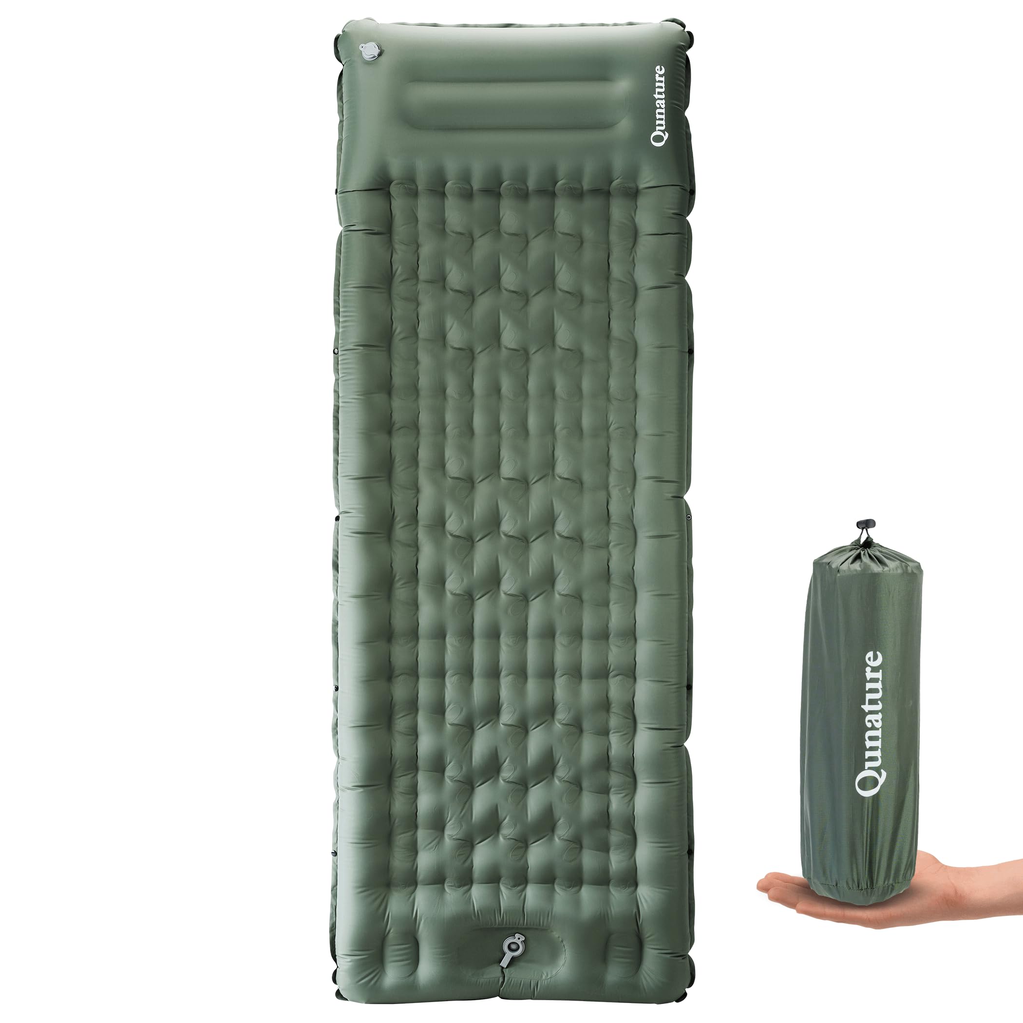 Amazon.co.jp: Qunature エアーマット キャンプ マット 約12CM厚さ 枕